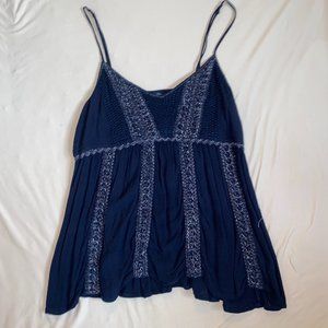 Blue and Silver Spaghetti Strap Top
